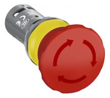 ABB CE4T-10R-11 Not-Aus-Taster Compact 40mm, Drehentriegelung, 1 Schließer + 1 Öffner CombiLine-Compact