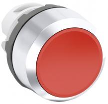 ABB MP1-20R Drucktaster, rot, flach-tastend, Frontring, Kunststoff verchromt nicht beleuchtbar
