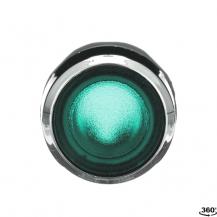 ABB MP1-21G Leuchtdrucktaster, grün, flach-tastend, Frontring, Kunststoff verchromt beleuchtbar, transparent