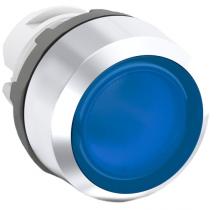 ABB MP1-21L Leuchtdrucktaster, blau, flach-tastend, Frontring, Kunststoff verchromt beleuchtbar, transparent
