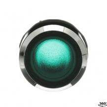 ABB MP1-31G Leuchtdrucktaster, grün, flach-tastend, Frontring, Metall verchromt beleuchtbar, transparent