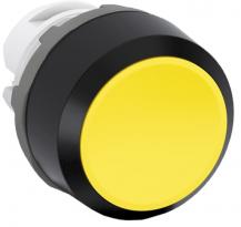 ABB MP2-10Y Drucktaster rastend flach, gelb, Frontring Kunststoff schwarz, nicht beleuchtbar