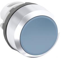 ABB MP2-20L Drucktaster, blau, flach-verrastend, Frontring, Kunststoff verchromt nicht beleuchtbar