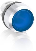 ABB MP2-21L Leuchtdrucktaster, blau, flach-verrastend, Frontring Kunststoff verchromt, beleuchtbar