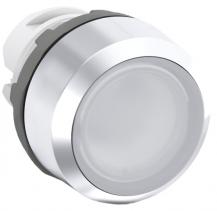 ABB MP2-21W Leuchtdrucktaster, weiss, flach-verrastend, Frontring Kunststoff verchromt, beleuchtbar