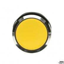 ABB MP2-30Y Drucktaster, gelb, flach-verrastend, Frontring, Metall verchromt nicht beleuchtbar