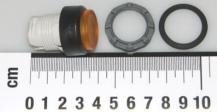 ABB MP3-11Y Leuchtdrucktaster, gelb, hoch-tastend, Frontring, Kunststoff schwarz beleuchtbar