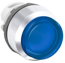 ABB MP3-21L Leuchtdrucktaster, blau, hoch-tastend, Frontring, Kunststoff verchromt beleuchtbar