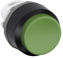 ABB MP4-10G Drucktaster, grün, hoch-verrastend, Frontring, Kunststoff schwarz nicht beleuchtbar
