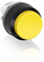ABB MP4-10Y Drucktaster, gelb, hoch-verrastend, Frontring, Kunststoff schwarz nicht beleuchtbar
