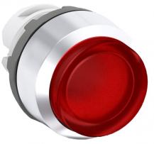 ABB MP4-21R Leuchtdrucktaster, rot, hoch-verrastend, Frontring, Kunststoff verchromt beleuchtbar