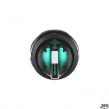 ABB M2SS1-11G Leuchtwahlschalter B-C, grün, 2 Stellungen, kurzer Drehgriff rastend, Frontring Kunststoff schwarz, beleuchtbar