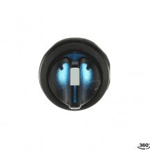 ABB M2SS1-11L Leuchtwahlschalter B-C, blau, 2 Stellungen, kurzer Drehgriff rastend, Frontring Kunststoff schwarz, beleuchtbar