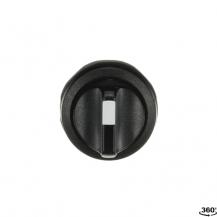 ABB M2SS2-10B Wahlschalter A-C, schwarz, 2 Stellungen, kurzer Drehgriff rastend, Frontring Kunststoff schwarz, nicht beleuchtbar
