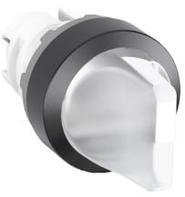 ABB M2SS2-11C Leuchtwahlschalter A-C, farblos, 2 Stellungen, kurzer Drehgriff rastend, Frontring Kunststoff schwarz, beleuchtbar