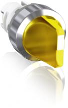 ABB M2SS2-31Y Leuchtwahlschalter A-C, gelb, 2 Stellungen, kurzer Drehgriff rastend, Frontring Metall verchromt, beleuchtbar