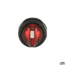 ABB M2SS3-11R Leuchtwahlschalter, rot, 2 Stellungen, Rückzug von C nach B, Frontring Kunststoff schwarz, beleuchtbar, kurzer Drehgriff