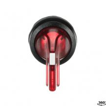 ABB M2SS5-11R Leuchtwahlschalter A-C, rot, 2 Stellungen, langer Drehgriff rastend, Frontring Kunststoff schwarz, beleuchtbar