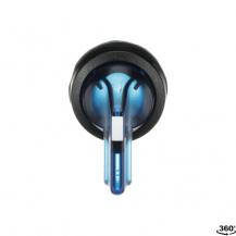 ABB M2SS5-11L Leuchtwahlschalter A-C, blau, 2 Stellungen, langer Drehgriff rastend, Frontring Kunststoff schwarz, beleuchtbar