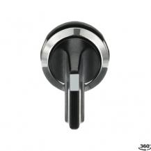 ABB M2SS5-30B Wahlschalter A-C, schwarz, 2 Stellungen, langer Drehgriff rastend, Frontring Metall verchromt, nicht beleuchtbar