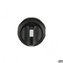 ABB M3SS1-10B Wahlschalter, schwarz, 3 Stellungen, kurzer Drehgriff rastend, Frontring Kunststoff schwarz, nicht beleuchtbar