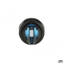 ABB M3SS1-11L Leuchtwahlschalter, blau, 3 Stellungen, kurzer Drehgriff rastend, Frontring Kunststoff schwarz, beleuchtbar