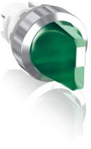 ABB M3SS1-21G Leuchtwahlschalter, grün, 3 Stellungen, kurzer Drehgriff rastend, Frontring Kunststoff verchromt, beleuchtbar