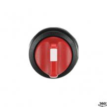 ABB M3SS3-10R Wahlschalter, rot, C mit Rückzug nach B rastend, Frontring Kunststoff schwarz, nicht beleuchtbar, kurzer Drehgriff
