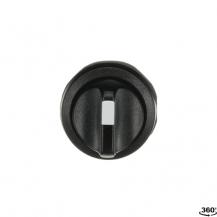 ABB M3SS3-10B Wahlschalter, schwarz, C mit Rückzug nach B rastend, Frontring Kunststoff schwarz, nicht beleuchtbar, kurzer Drehgriff