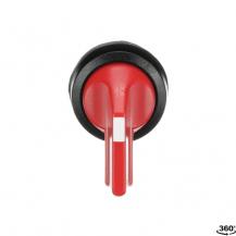 ABB M3SS4-10R Wahlschalter, rot, 3 Stellungen, langer Drehgriff rastend, Frontring Kunststoff schwarz, nicht beleuchtbar