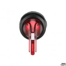 ABB M3SS4-11R Leuchtwahlschalter, rot, 3 Stellungen, langer Drehgriff rastend, Frontring Kunststoff schwarz, beleuchtbar