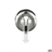 ABB M3SS4-31C Leuchtwahlschalter, farblos, 3 Stellungen, langer Drehgriff rastend, Frontring Metall verchromt, beleuchtbar
