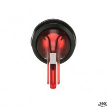 ABB M3SS5-11R Leuchtwahlschalter, rot, beidseitiger Rückzug nach B rastend, Frontring Kunststoff schwarz, beleuchtbar, langer Drehgriff