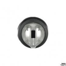 ABB M3SS7-11C Leuchtwahlschalter, farblos, rastend in B und C, Rückzug von A nach B, Frontring Kunststoff schwarz, beleuchtbar, kurzer Drehgriff