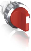 ABB M3SS7-20R Wahlschalter, rot, rastend in B und C, Rückzug von A nach B, Frontring Kunststoff verchromt, nicht beleuchtbar, kurzer Drehgriff
