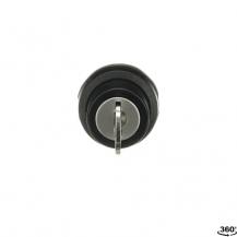 ABB M3SSK1-103 Schlüsselwahlschalter 3 Positionen, tastend, Entrieg. mit Code 73, R. 3433-E Schlüsselabzug in allen Positionen, Frontring Kunststoff schwarz