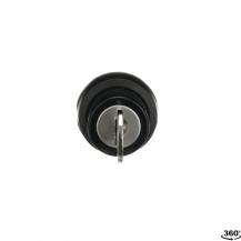 ABB M3SSK4-101 Schlüsselwahlschalter 3 Positionen, tastend, Entrieg. mit Code 71, Ronis 455 Rückstellung von C nach B, Abzug in, Pos. A, Frontring Kunststoff schwarz