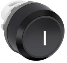 ABB MP1-7016 Drucktaster beschriftet, schwarz, flach-tastend Kunststoff, weisses Symbol, nicht beleuchtbar