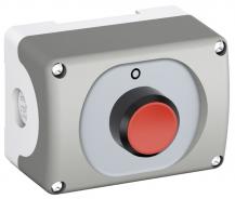 ABB MEP1-1003 Gehäusekombi.1-fach rot, Beschrift:O, 1 Taste flach, tastend CombiLine-Modular 2.Generation