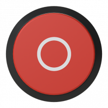 ABB MP3-7031 Drucktaster, rot, hoch, "0", tastend, Baureihe Modular, Schrfitfarbe weiß