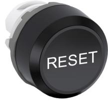 ABB MP1-7156 Leuchtdrucktaster besch, schwarz, flach-tastend, Frontring Kunststoff schwarz, Text weiss: -RESET-, beleuchtbar
