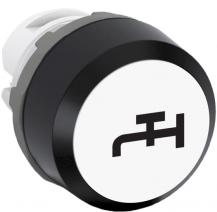 ABB MP1-7119 Leuchtdrucktaster besch, weiss, flach-tastend, Frontring schwarz Kunststoff, Symbol: Wasserhahn, beleuchtbar