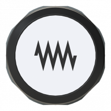 ABB MP2-7116 Drucktaster Symbol "Heizung", weiß, flach, verrastend, Frontring schwarz