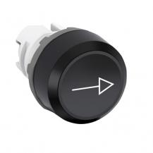 ABB MP1-7046 Drucktaster, schwarz, bedruckt, flach-tastend, Frontring schwarz Kunststoff, Pfeil nach rechts, nicht beleuchtbar