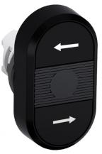 ABB MP9-1144 Doppeldrucktaster, Tasten - flach, schwarz Horizontalpfeile Mittenkalotte schwarz
