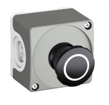 ABB CEP1-1002 Gehäuse Maschinen-Stop-Taster, 40mm Maschinen-Stop Taster Zugentriegelung, Kontakte: 1 Schliesser + 1 Öffner