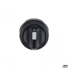 ABB M3SSC2-10B Wahlschalter 3 Positionen schwarz, tastend, Rückstellung von A nach B und C nach B, Frontring Kunststoff schwarz, nicht beleuchtbar, kurzer Drehgriff