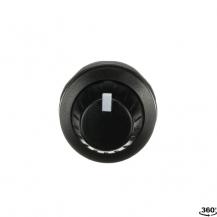ABB MT-110B Potentiometer 10 kOhm, Frontring Kunststoff schwarz schwarzer Drehknopf mit integrierter, Positionsanzeige und weisser Markierung