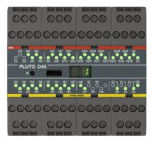ABB Pluto D45 Sicherheits-SPS mit 24 fehlersicheren Eingängen mit 8 sicheren Analogeingängen 4 schnelle Zähleingänge