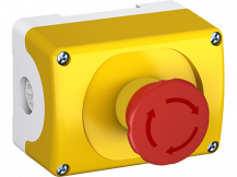 ABB MEPY1-1042 Gehäuse gelb NOT-HALT 40mm 2 Öffner, Drehentriegelung, Baureihe Modular
